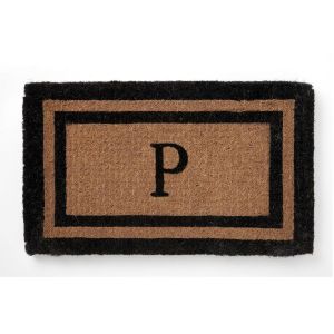 Coco Initial Personalized Double-Border Doormat