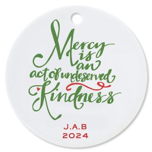 Mercy Ceramic Personalized Christmas Ornament