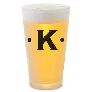 Dot Initials Personalized Pint Beer Glass