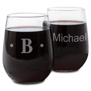Stemless Personalized Wine Glasses