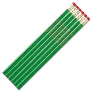 Bright Green #2 Hardwood Personalized Pencils