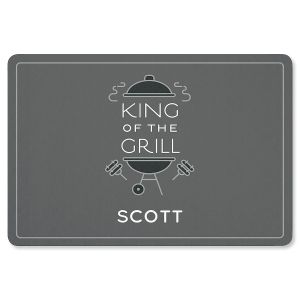 Personalized King of the Grill Doormat