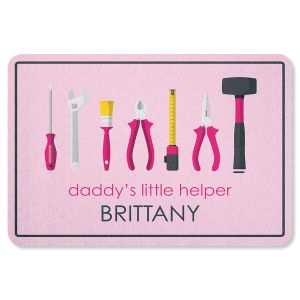 Daddy's Little Girl Helper Personalized Garage Doormat