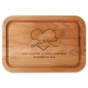 Happily Ever After Engraved Wood Cutting Board