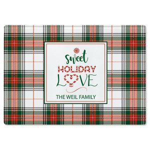 Sweet Holiday Love Tempered Glass Cutting Board
