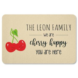 Cherry Happy Personalized Doormat