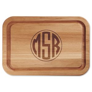 Monogram Engraved Wood Cutting Board 