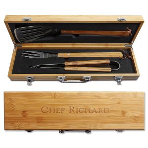 Bamboo Personalized BBQ Sets