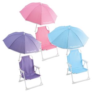 Child-Size Personalized Umbrella Beach Chair