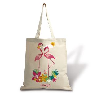 Flamingo Personalized Canvas Tote