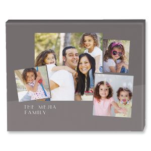 Family Name Collage Canvas Photo Print