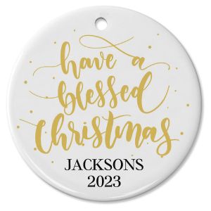 Personalized Blessed Christmas Ornament