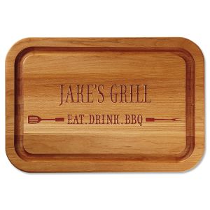 Eat, Drink, BBQ Engraved Wood Cutting Board