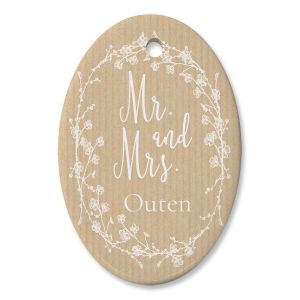 Mr And Mrs Personalized Oval Ornament