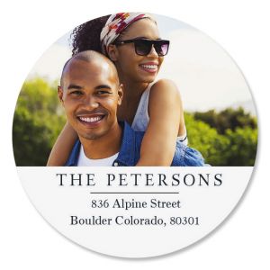 Classic Round Photo Personalized Address Labels