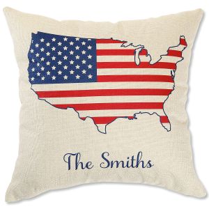 USA Canvas Personalized Pillow 