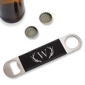 Personalized Antler Initialed Bottle Opener