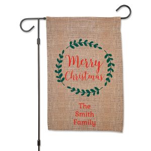 Merry Christmas Personalized Garden Flag