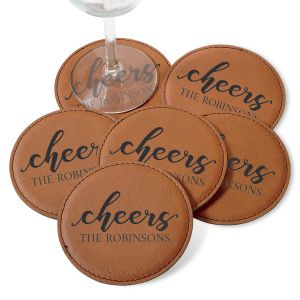 Personalized Cheers Coaster Set