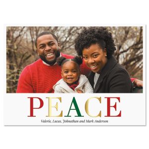 Peace Personalized Photo Christmas Cards