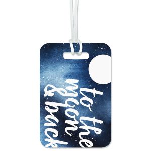 To The Moon Personalized Luggage Tag