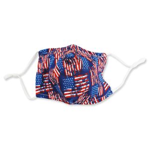 Cloth face mask with American flag print