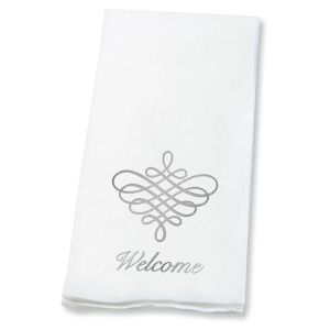 Silver Scroll Disposable Hand Towels