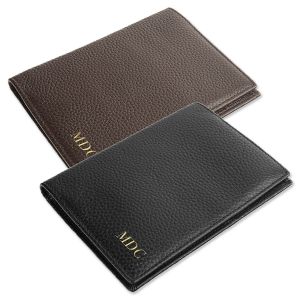 Monogrammed Genuine Leather Passport Holder