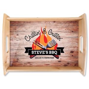 Chillin & Grillin' Barbeque Personalized  Serving Tray