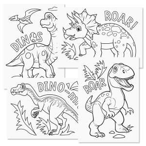Dinosaurs Coloring Flat Cards