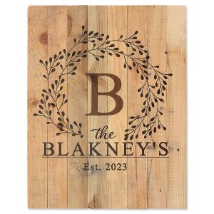 Established Personalized Pallet Plaque
