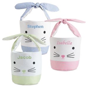 Gingham Personalized Easter Baskets