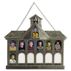 Antique Silver Tone Schoolhouse Frame