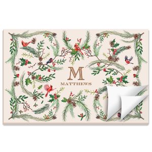 Christmas Paper Personalized Placemat Pad 