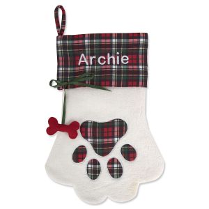 Dog Paw Personalized Stocking