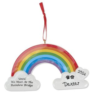 Rainbow Pet Personalized Ornament