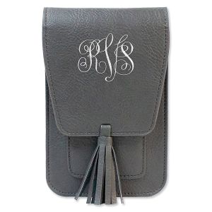Charcoal Personalized Crossbody Bag