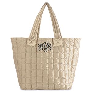 Gold Monogrammed Logan Tote