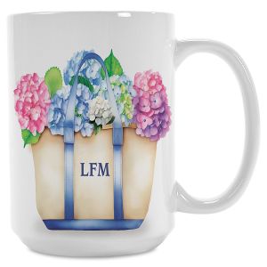 Hydrangea Tote Personalized Mug