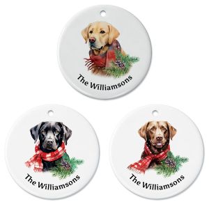 Labrador Greetings Personalized Ornament