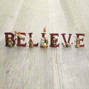 Believe Nativity Figurines