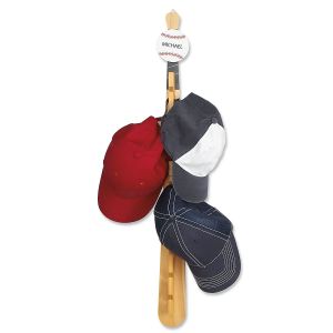 Personalized Wood Bat-shaped Cap Rack