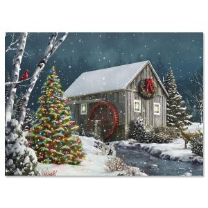 Falling Snow Christmas Cards