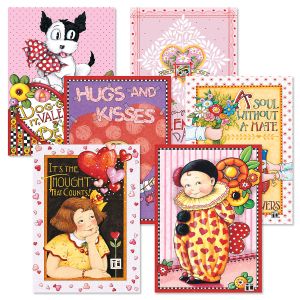 Mary's Hearts Flowers Valentine Cards