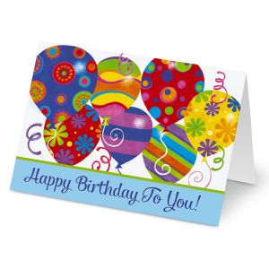 Colorful Balloons Birthday Card