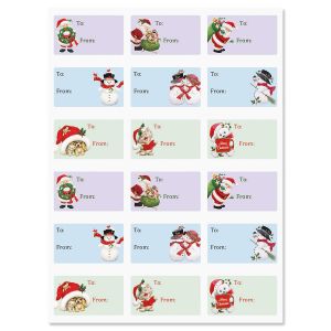 Santa & Friends To/From Labels