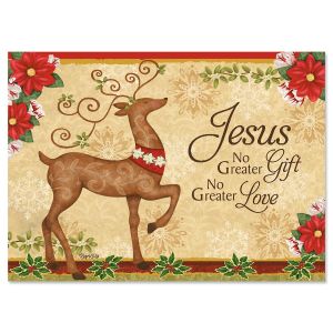 Reindeer Religious Christmas Cards