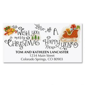 christmas address label