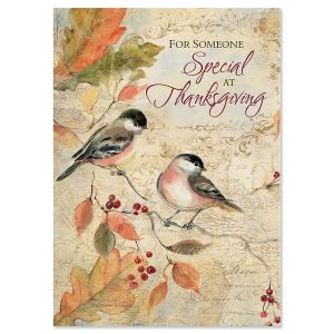 Chickadee Thanksgiving Cards - BOGO