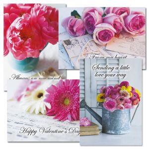 Floral Colors Valentines Day Cards